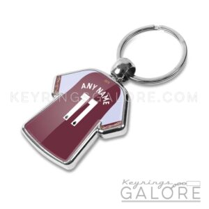 aston villa 25/26 home shirt keyring