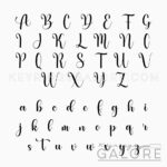 birth stone font style alphabet