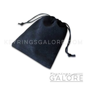 key ring key chain black velvet gift pouch