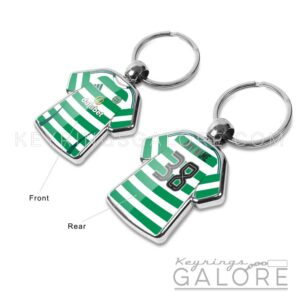 celtic 25/26 home shirt keyring front and rear view