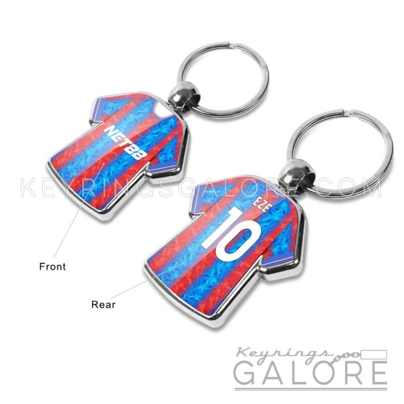 crystal palace 24/25 home shirt keyring front and rear view