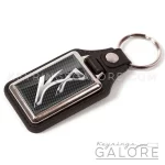 ford ka old style leather look keyring featuring the old style ka logo