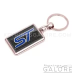 ford st metal keyring with blue st logo