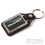 leather look key ring key chain featuring the ford transit logo