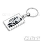 2025 ford transit msrt in white encased in a metal keyring