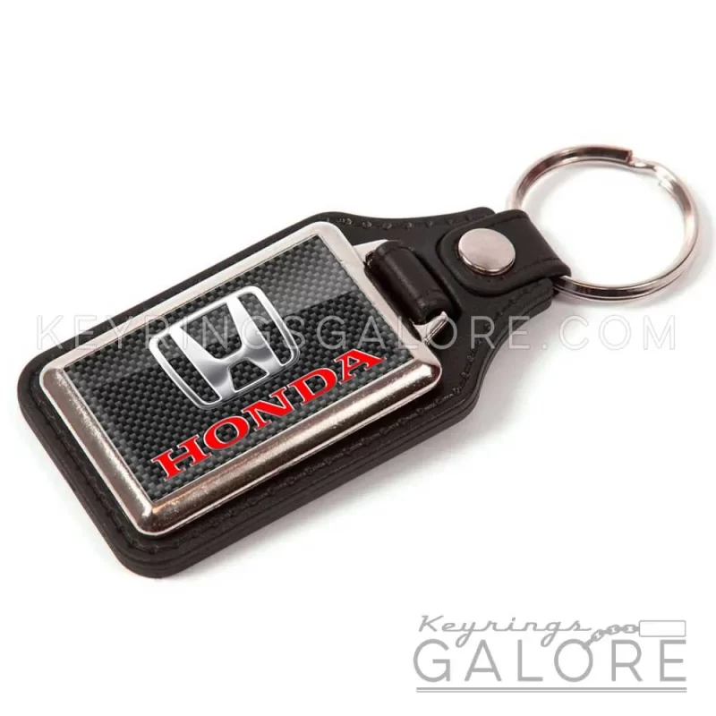 honda leather look keyring featuring the honda logo