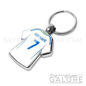 leeds united 25/26 home kit shirt keyring
