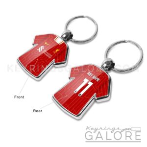 liverpool 24/25 home kit shirt keyring front and rear view
