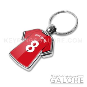 manchester united 25/26 home kit shirt keyring