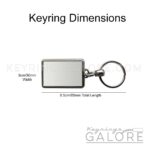 silver plated metal keyring dimensions