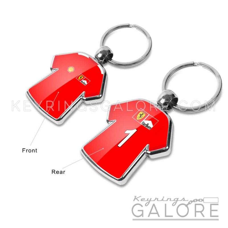 Team Shirt Keyring Keychain Ideal For Any Michael Schumacher Ferrari F1 Fan