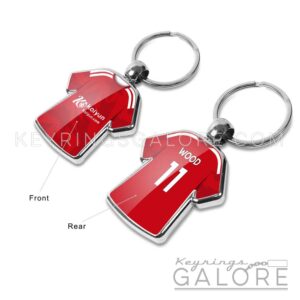 nottingham forest 24/25 home shirt keyring front and rear view