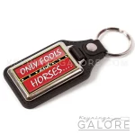 only fools and horses leather look keyring featuring the only fools and horses logo