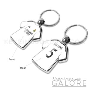 real madrid 24/25 shirt keyring front and rear view