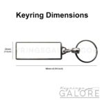 registration license plate metal key ring key chain dimensions