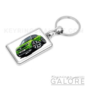 2023 vauxhall mokka in green encased inside a metal keyring