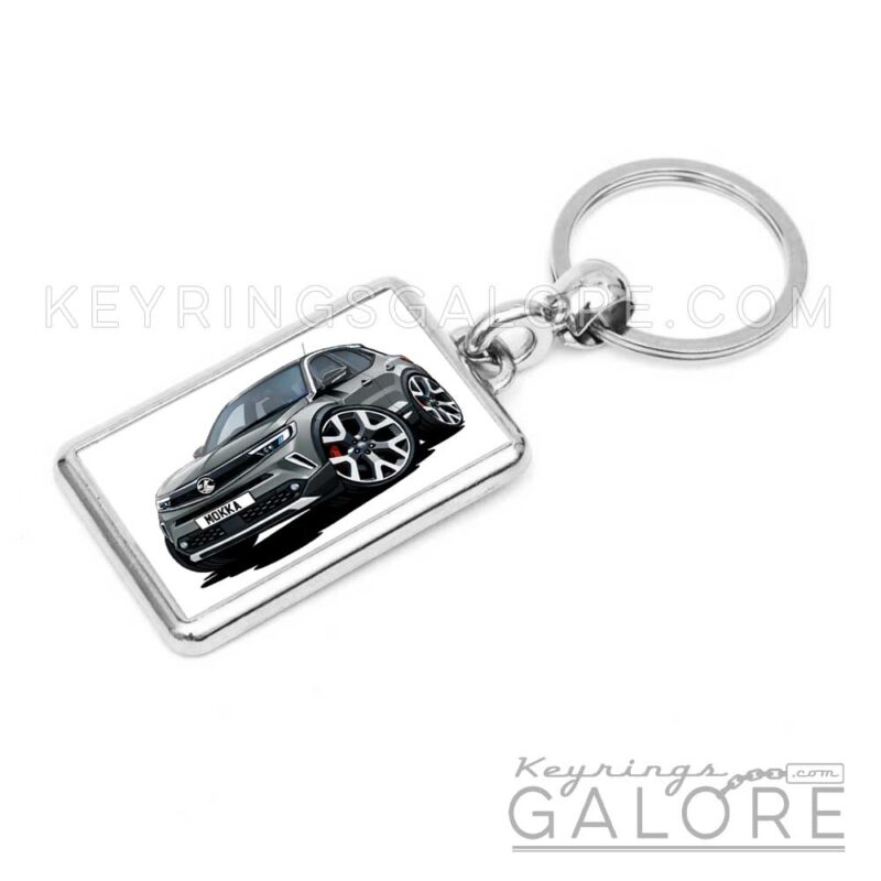 2023 vauxhall mokka in grey encased inside a metal keyring
