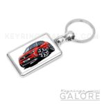 2023 vauxhall mokka in red encased inside a metal keyring