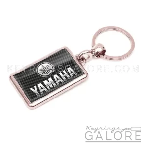 yamaha chrome plated keyring featuring the yamaha logo