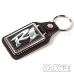 yamaha r1 leather look keyring featuring the r1 logo